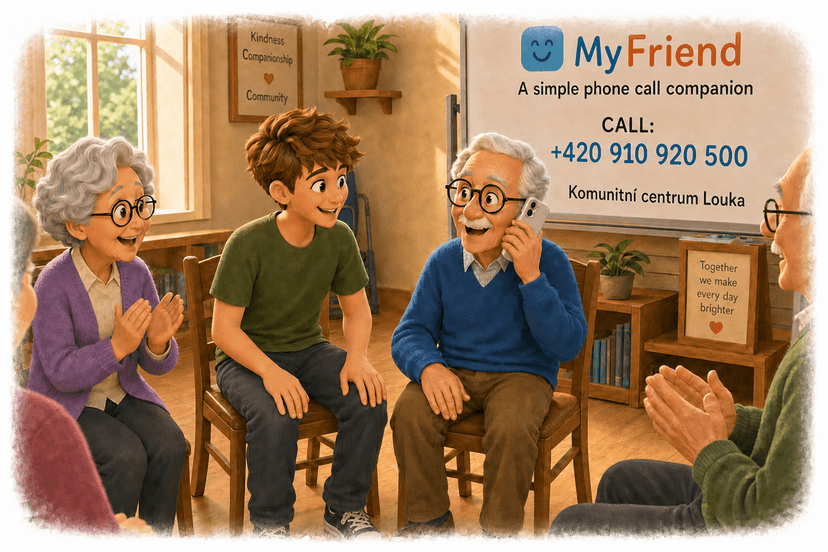 MyFriend event at a senior care home in Prague