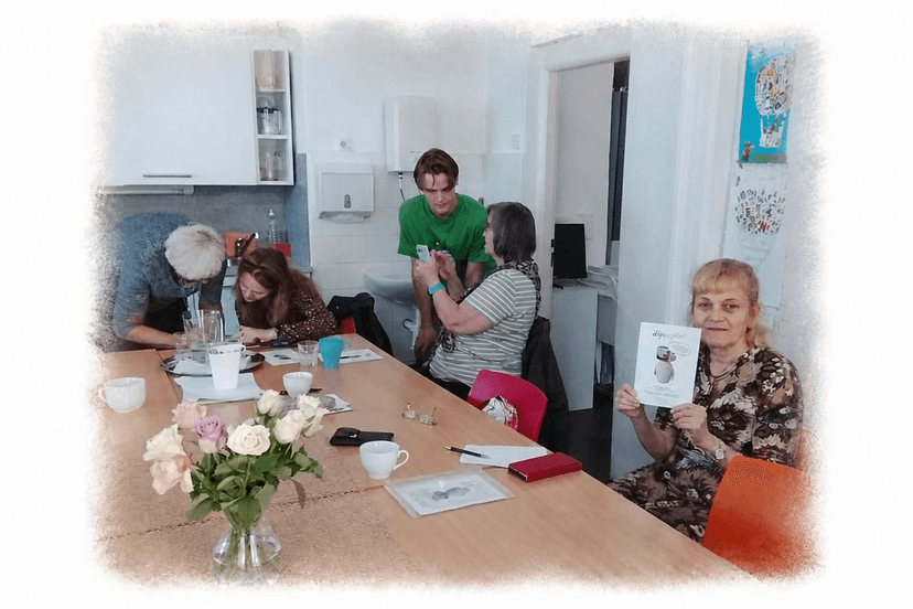 MyFriend showcase at a senior community center in Prague